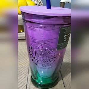 Starbucks Summer 2022 Ombre Purple Recycled Glass Tumbler Cup - Brand New